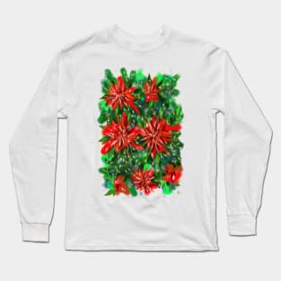 Red flowers Long Sleeve T-Shirt